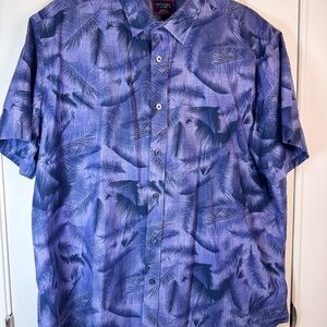 UNTUCKit Ferrara Men’s XL Palm Print Shirt Coastal Vibes Resort CasualCool